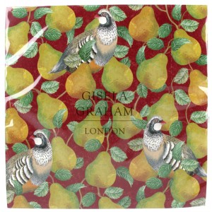 Partridge/pear Paper Napkin Pack Of 20